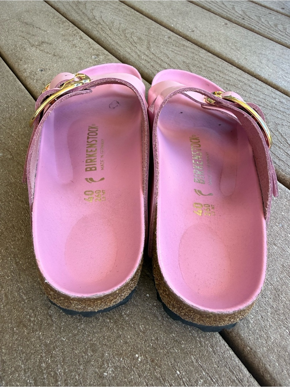 Birkenstock Arizona Big Buckle “high shine fondant pink” size 40 - Picture 8 of 13